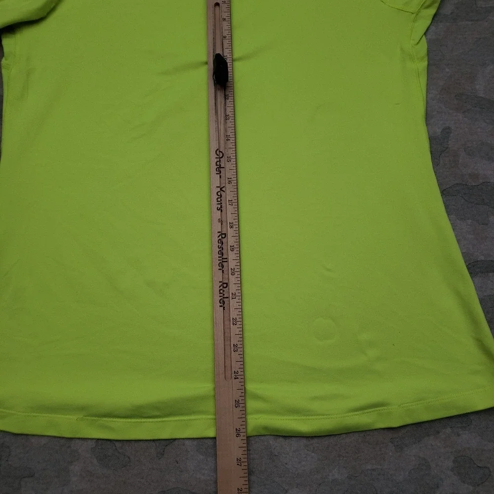 Nike Running Shirt Mens Large Green Dri-Fit Quarter Zip Long Sleeve Outdoors